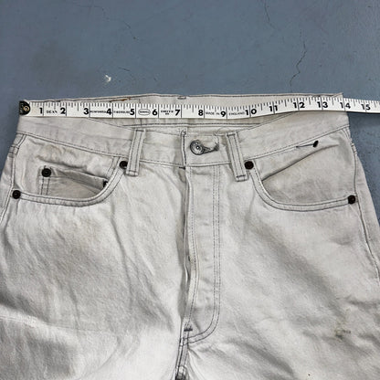 Levis 501 Vintage 80s USA XX Straight Leg Jeans White Med Wash 29x30 Act 28x29