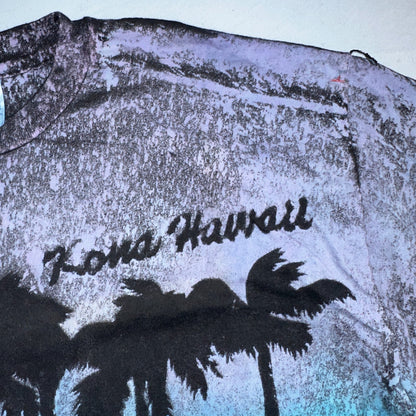 Hawaii AOP Stars 90s VTG T Shirt Hanes Palm Trees Kona Splatter Tye Dye Rare