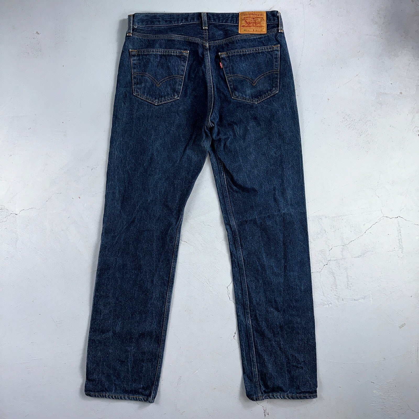 Levis 501 Vintage 90s USA XX Straight Leg Jeans Blue Dark Wash 36x36 Act 34x32