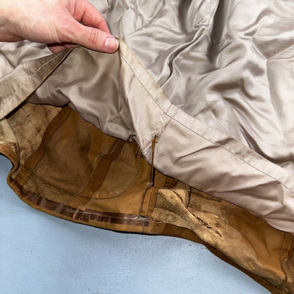 Vintage 50s Pennys Men’s 42L Brown Suede Leather Western Coat Blazer Chore 1950s