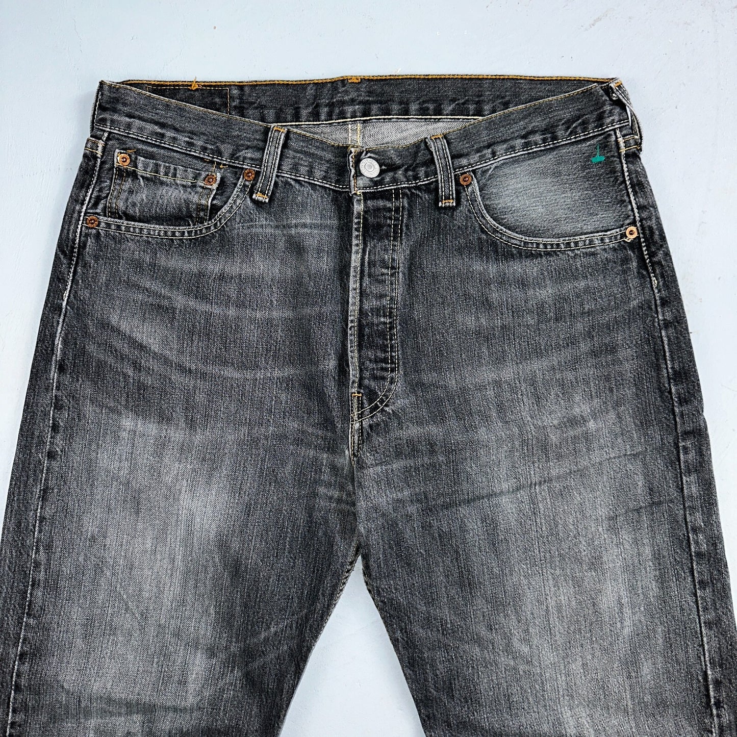 Levis 501 Vintage Y2K XX Straight Leg Jeans Black Light Wash 34x34 Act 33x33