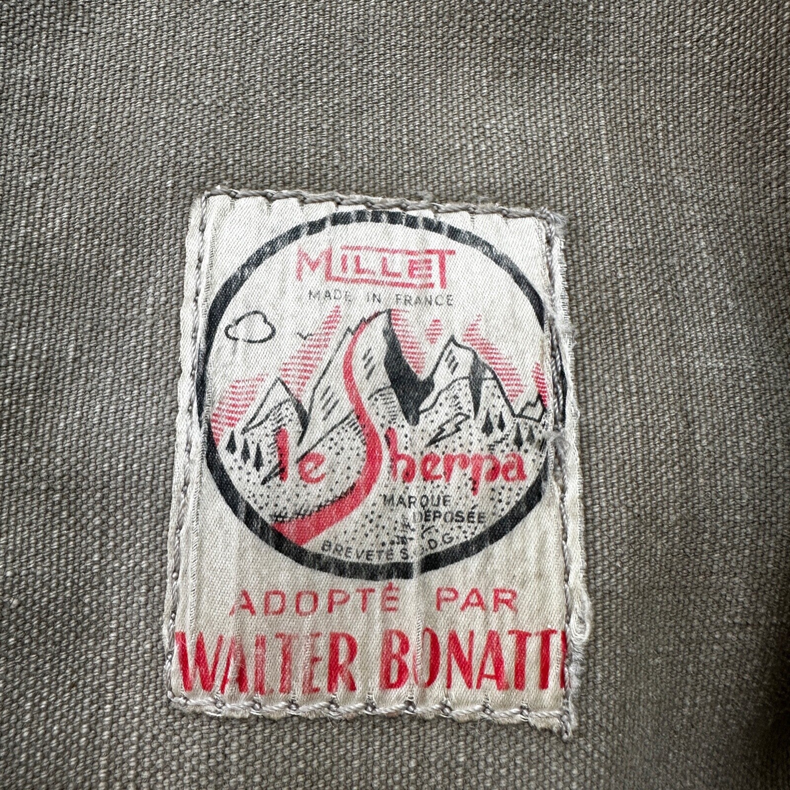 Millet Le Sherpa Mountain Hiking Rucksack Walter Bonatti 1950's Canvas Bag 50s