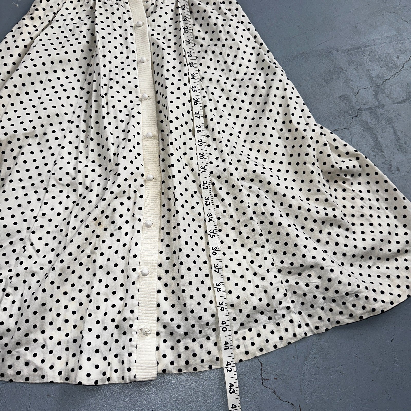 Vintage 1950s Koret of California Polka Dot Shirt Dress San Francisco Rockabilly