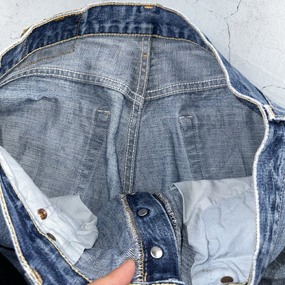 Levis 501 Vintage 90s Y2K XX Straight Leg Jeans Blue Med Wash 34x32 Act 33x31