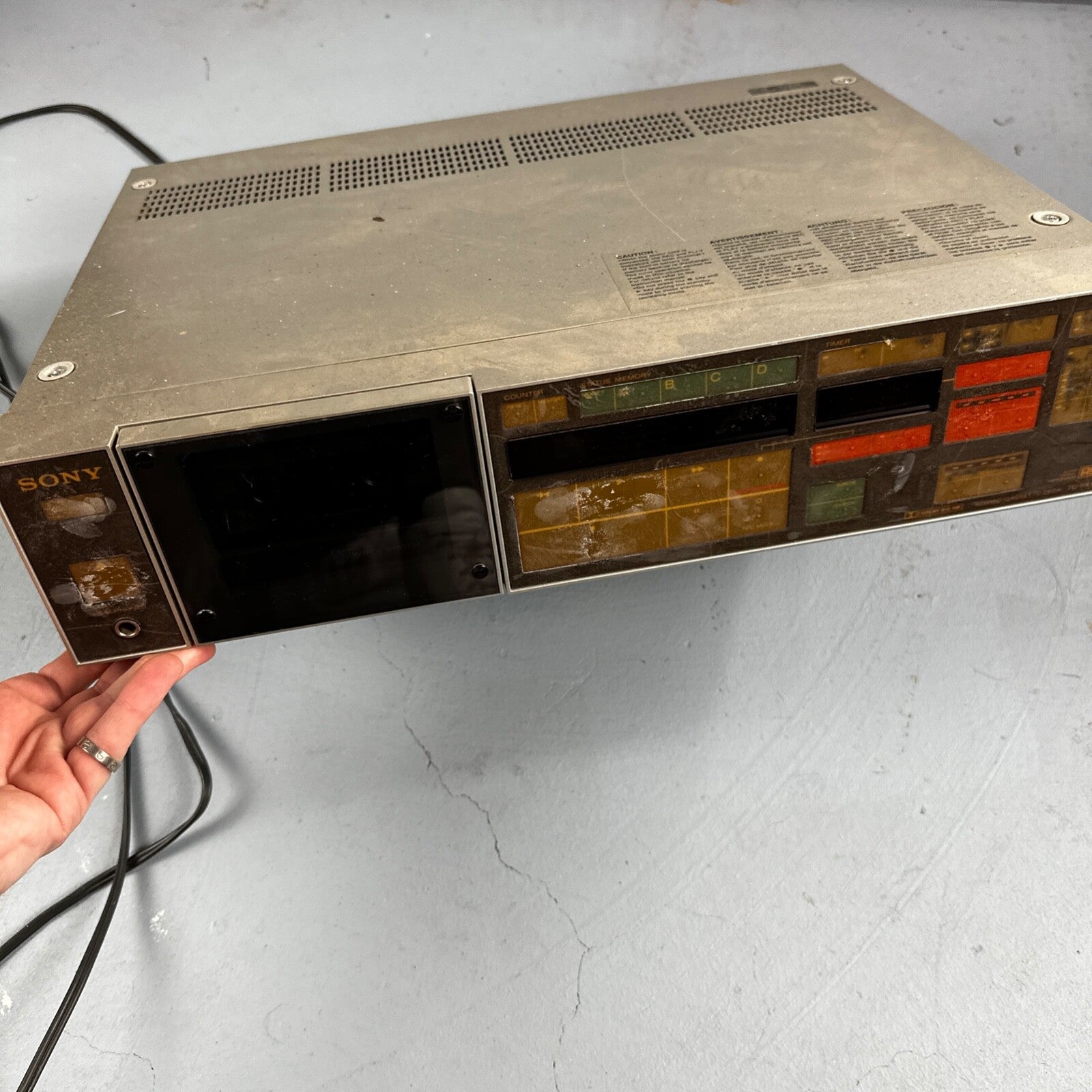 Sony TC-FX1010 Tape Deck Rare Find Cassette Broken For Parts As Is