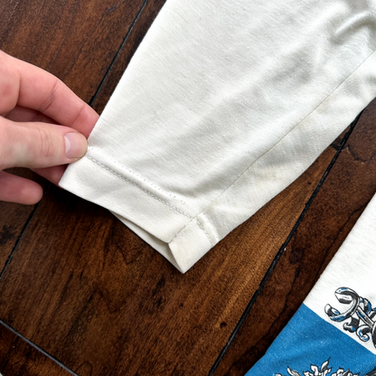 Paris France Victorian Vintage T Shirt Long Sleeve Pattern Blue Cool Rap Music