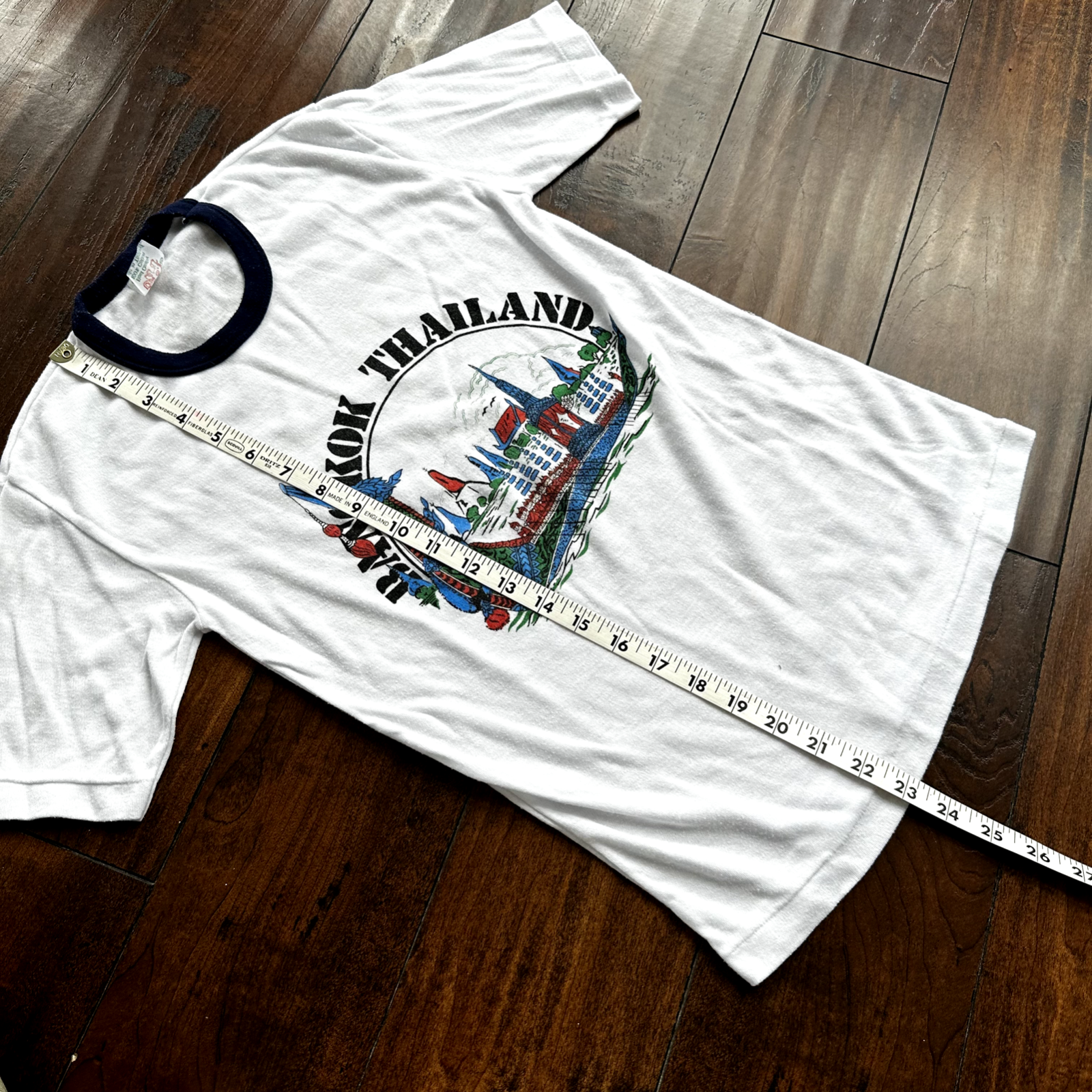 Bankok Thailand 80s Vintage T Shirt Medium Very Slim Ringer Sailing Travel Cool