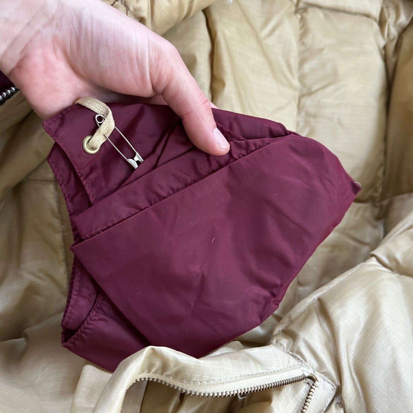 Vintage 1960s Goose Down Alp Sport Jacket L Ski Parka Coat Red Talon zip Bauer