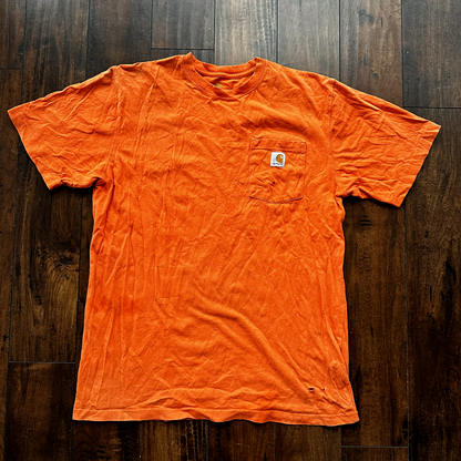 Carhartt Pocket T Vintage Style T Shirt Travis Scott Tan Workwear Y2K Thrashed