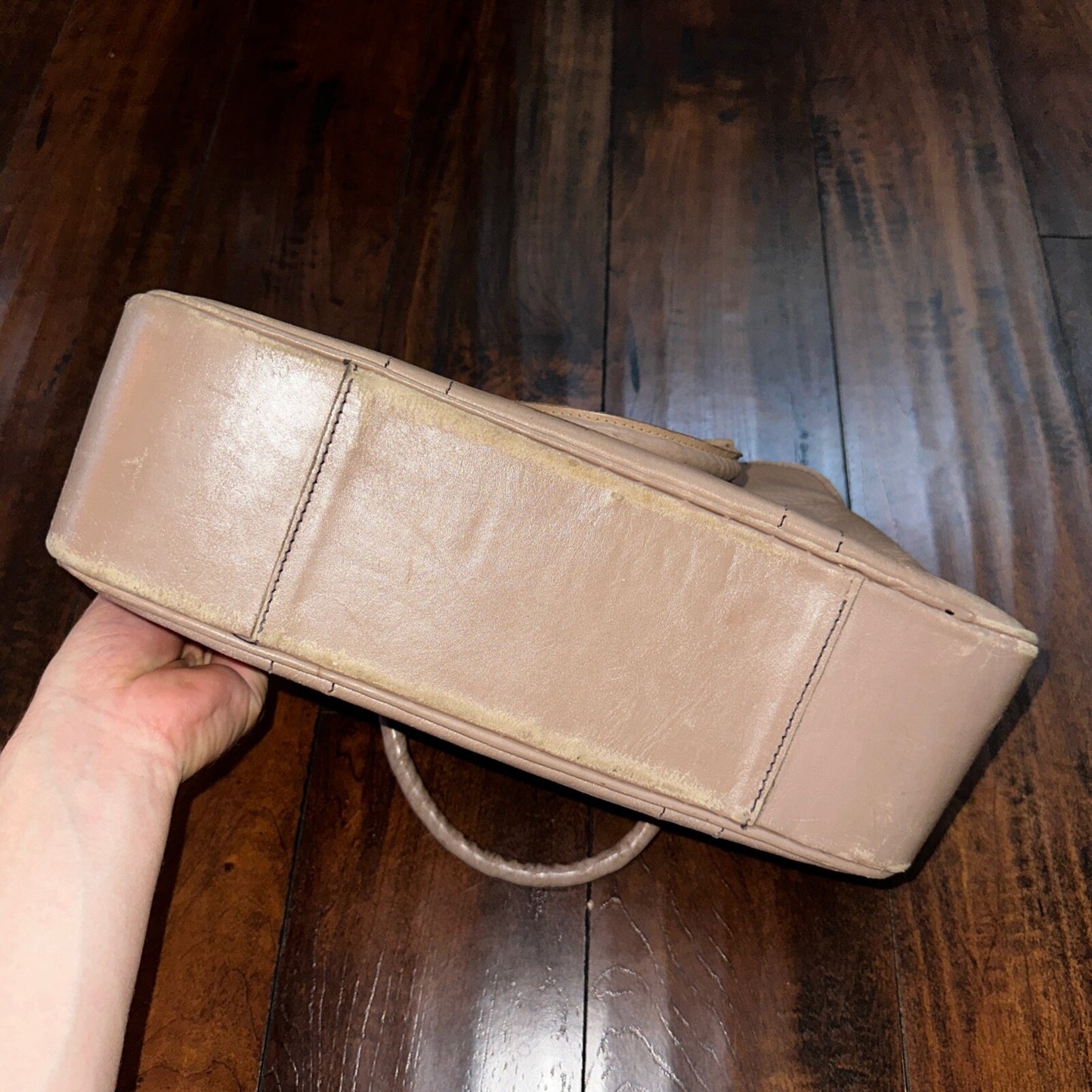 VTG 1950s Basic Hand Bag Purse Leather USA Talon Zip 50s 40s Rockabilly Cowboy