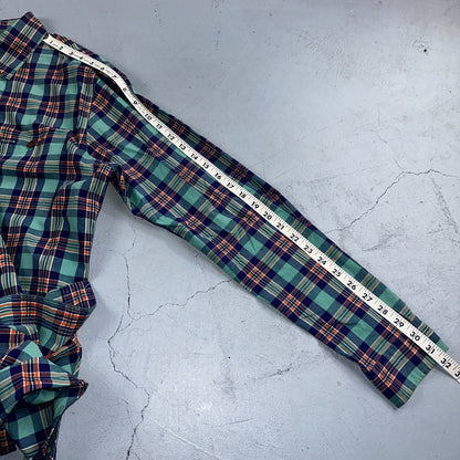 Polo Ralph Lauren Mens Long Sleeve Button Down Shirt Size M Plaid Green Blue