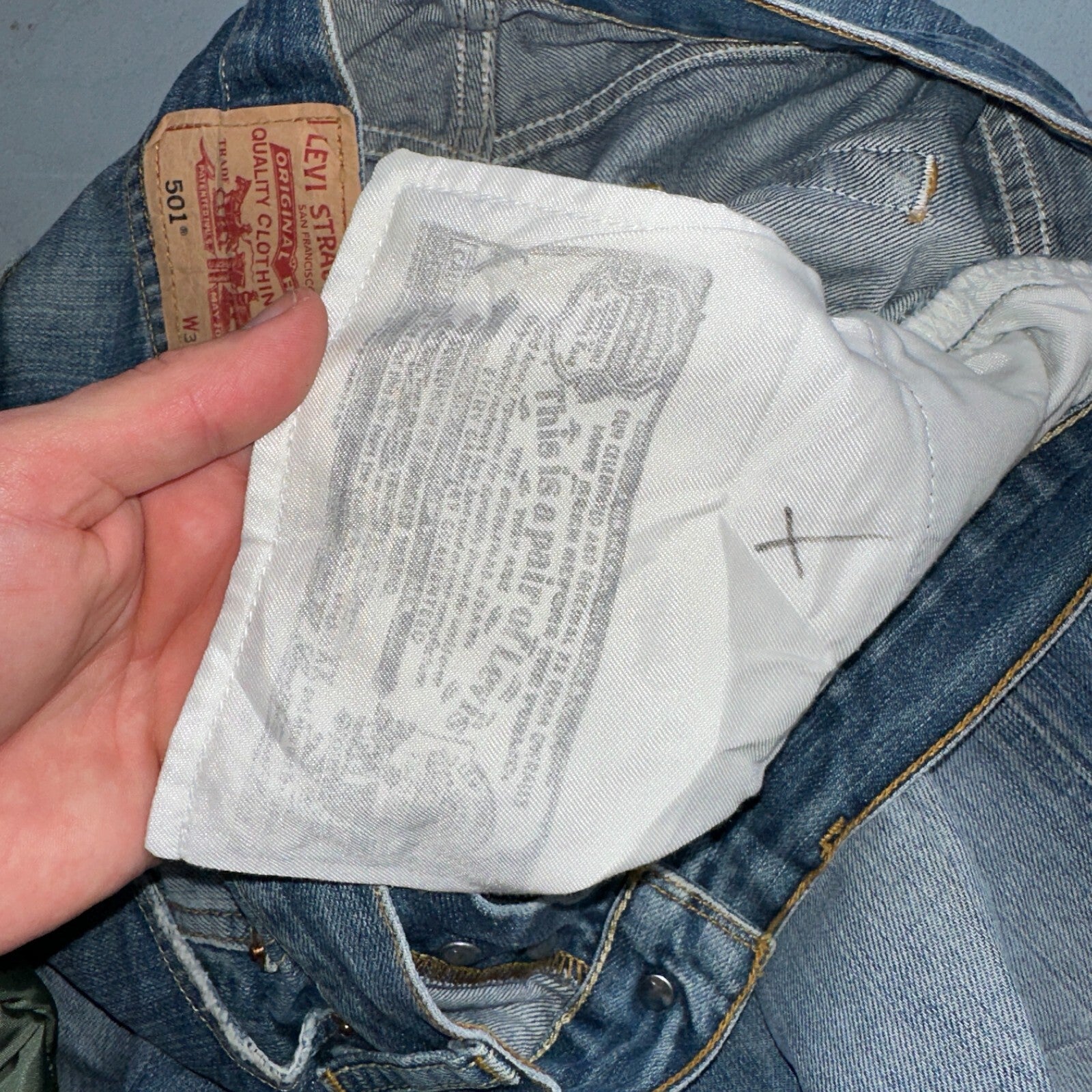 Levis 501 Vintage Y2K XX Straight Leg Jeans Blue Med Wash 34x34 Act 32x29