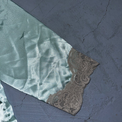 Vintage Victoria’s Secret Green Mint Satin Button Pajama Shirt Dress S 1990s