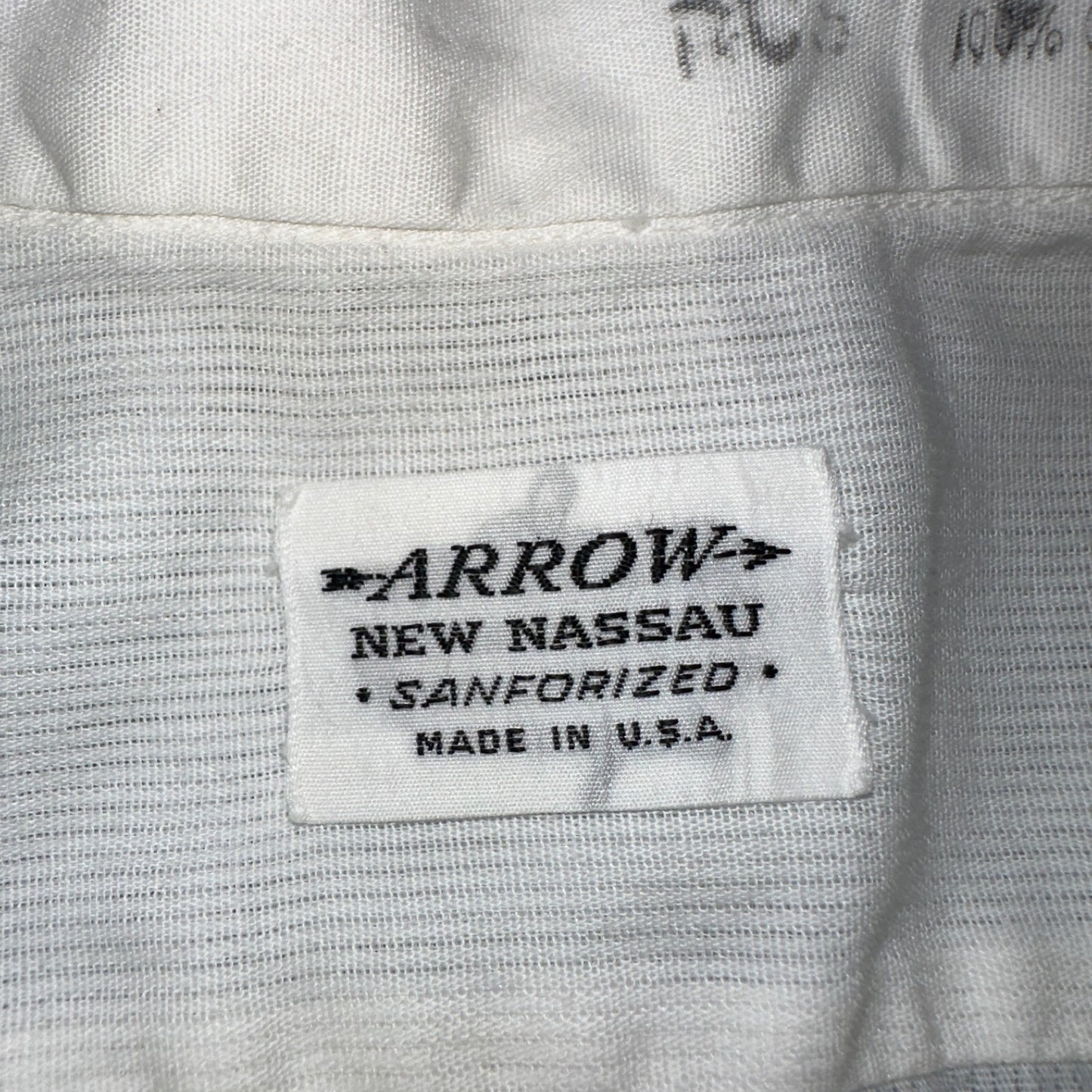 Arrow VTG 50s New Nassau Ruffle Front Dress Shirt Long Sleeve White 16-33