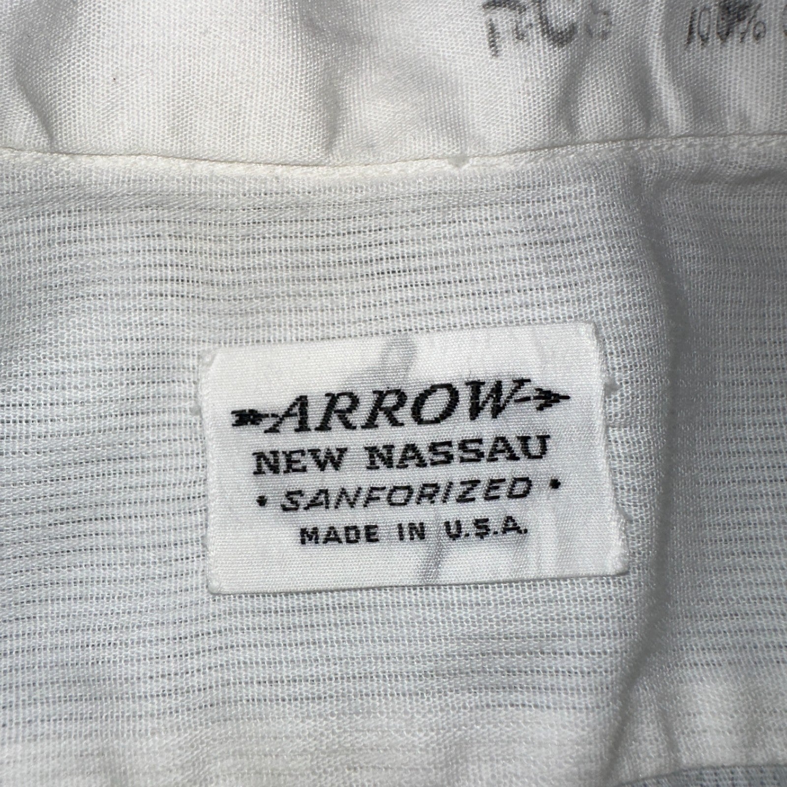 Arrow VTG 50s New Nassau Ruffle Front Dress Shirt Long Sleeve White 16-33