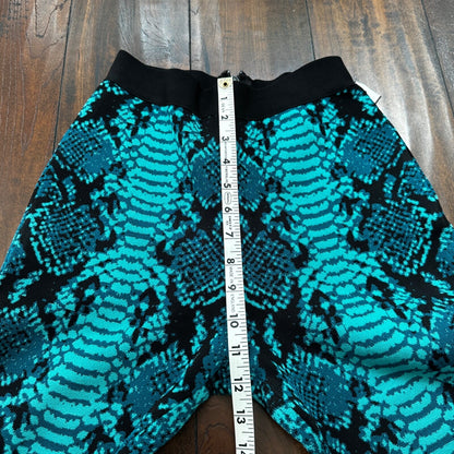 Vintage Yoga Crazy Print Hippie Boot Cut Beach Teal Green Black Gym 90s Y2K