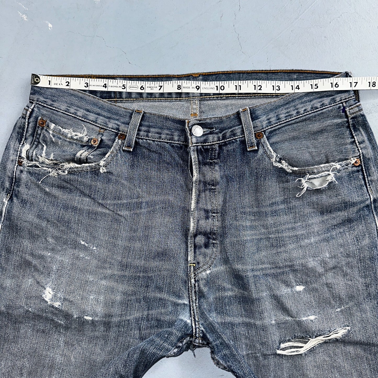 Levis 501 Vintage Y2K XX Straight Leg Jeans Blue Med Wash 34x36 Act 33x30