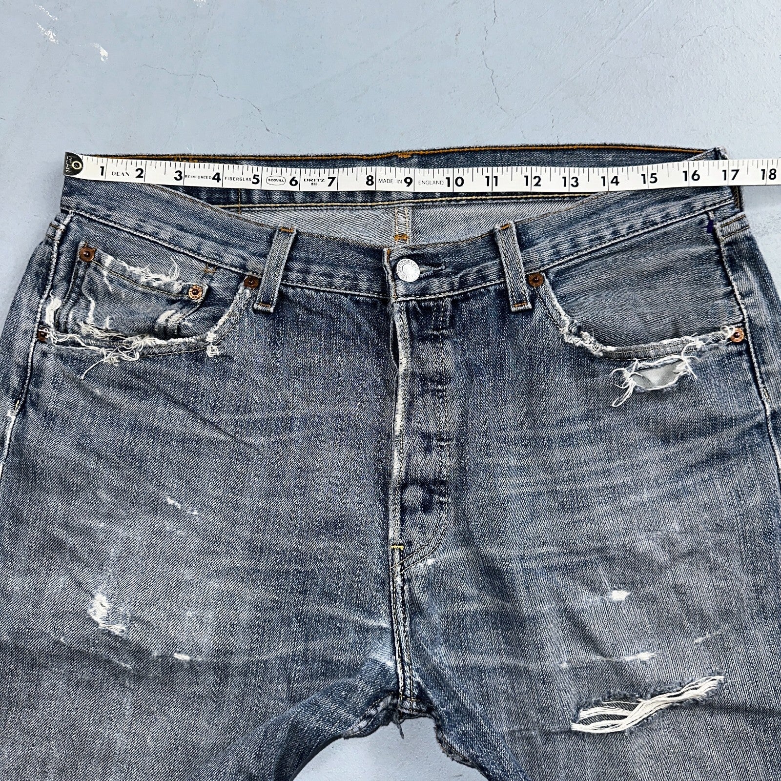 Levis 501 Vintage Y2K XX Straight Leg Jeans Blue Med Wash 34x36 Act 33x30