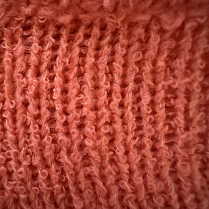 Vintage USA Rockabilly Womens Shirt Terry Cloth Orange Tank Shirt 70s 80s Cut