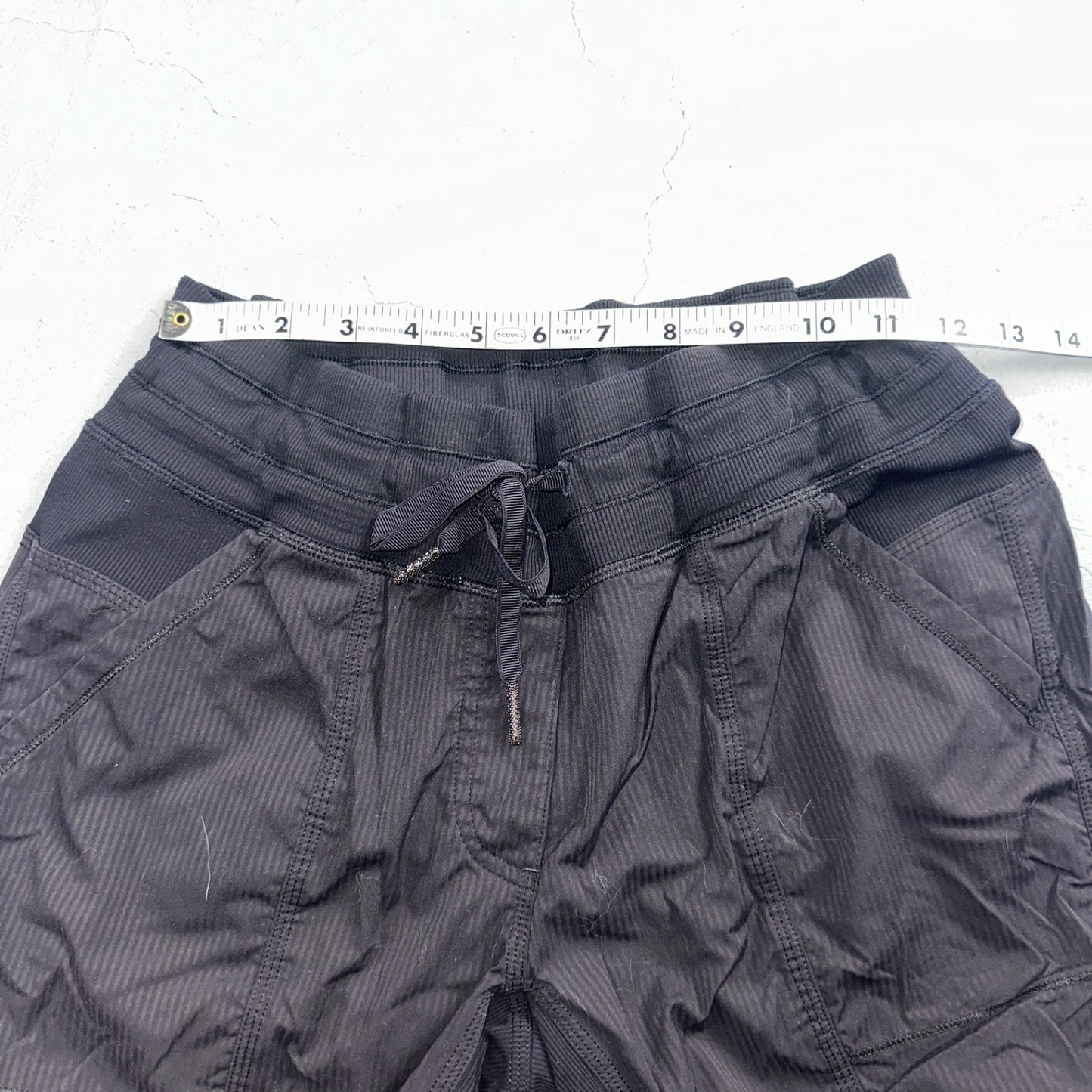 Lululemon Dance Studio Black Ruched Athletic Pants Unlined Women's Size Small