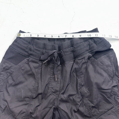 Lululemon Dance Studio Black Ruched Athletic Pants Unlined Women's Size Small