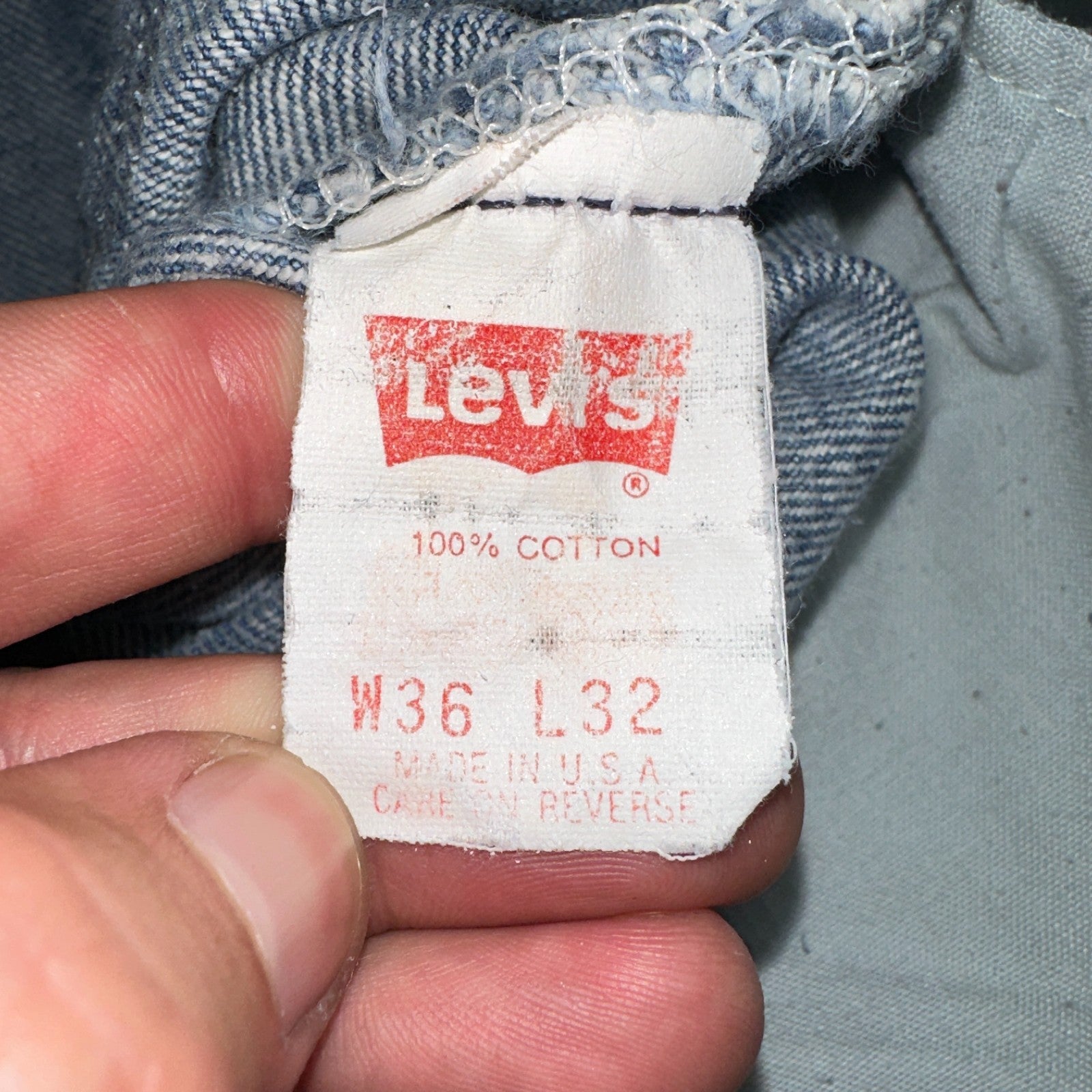 Levis 501 Vintage 90s USA XX Straight Leg Jeans Blue Med Wash 36x32 Act 32x28