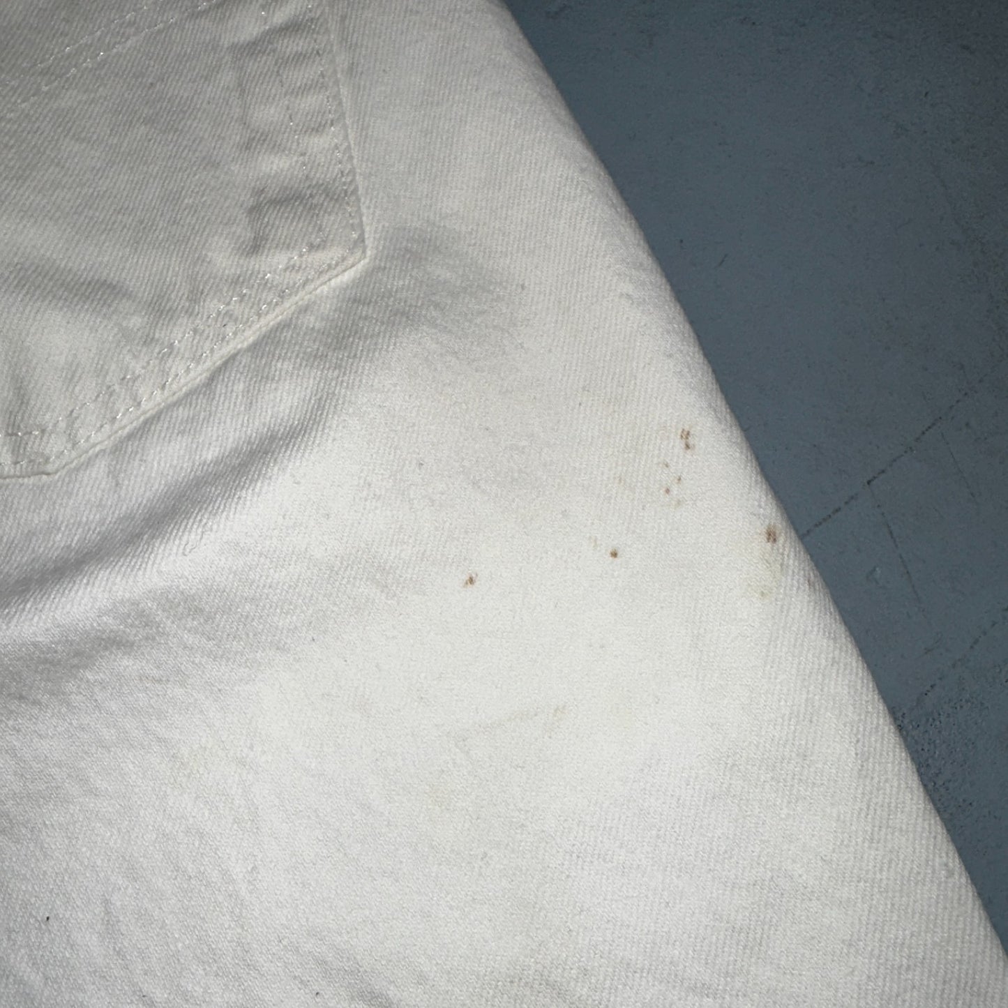 Levis 501 Vintage 80s USA XX Straight Leg Jeans White Light Wash 38x32 Act 35x31