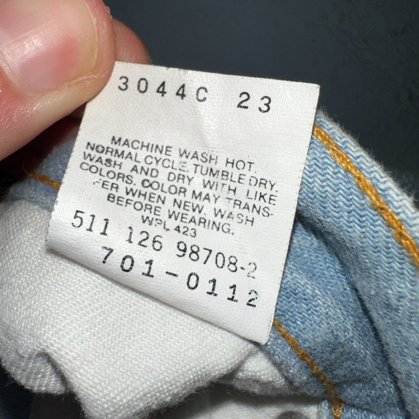 Levis 701 Vintage 90s USA XX Straight Leg Jeans Blue Light Wash 501 Rare 25x32