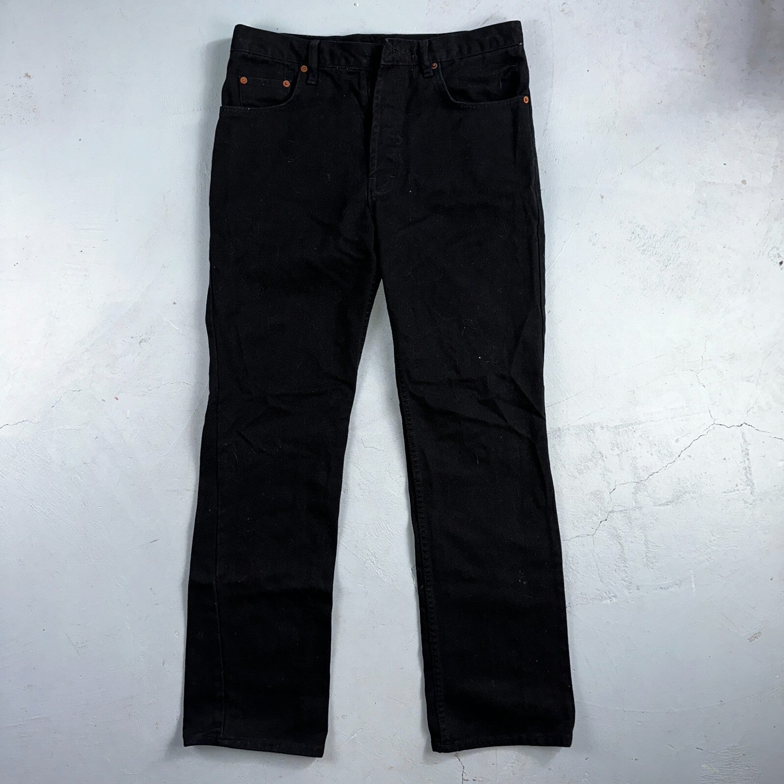Levis 501 Vintage 90s USA XX Straight Leg Jeans Missing Buttons 31x32 Black