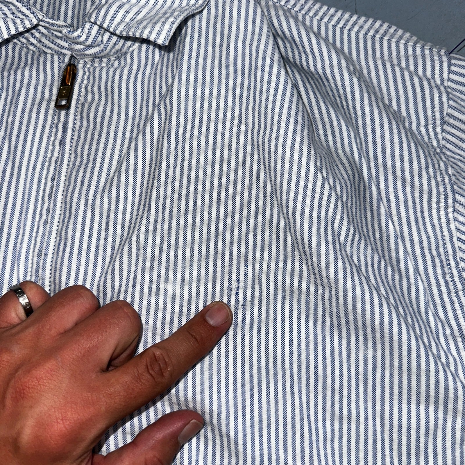 Polo By Ralph Lauren VTG 90s Harrington Jacket Hickory Stripe Workwear Ricky