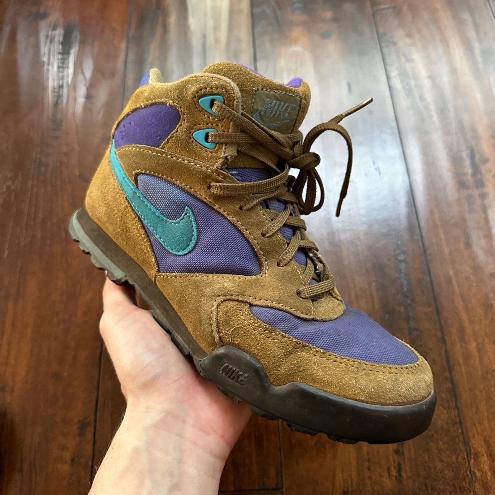 Vtg 90s Nike Caldera Plus Hiking Boots Womens Sz 7.5 Camp Trail Walking Travel