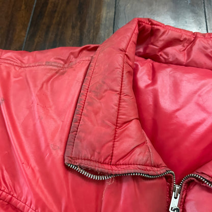 VTG 1960's Roffe Down Filled Ski Jacket Blue XL Mens Parka Red Warm