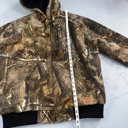Levi Strauss Signature Field Gear Jacket Mens L Camo Hooded Realtree Lined Coat