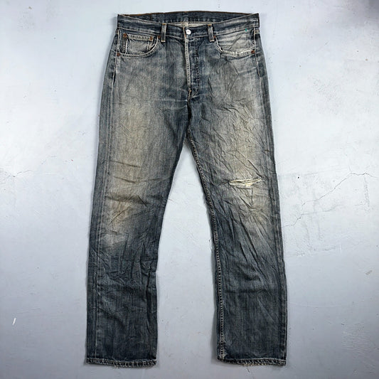 Levis 501 Vintage Y2K XX Straight Leg Jeans Blue Med Wash 34x34 Act 34x32