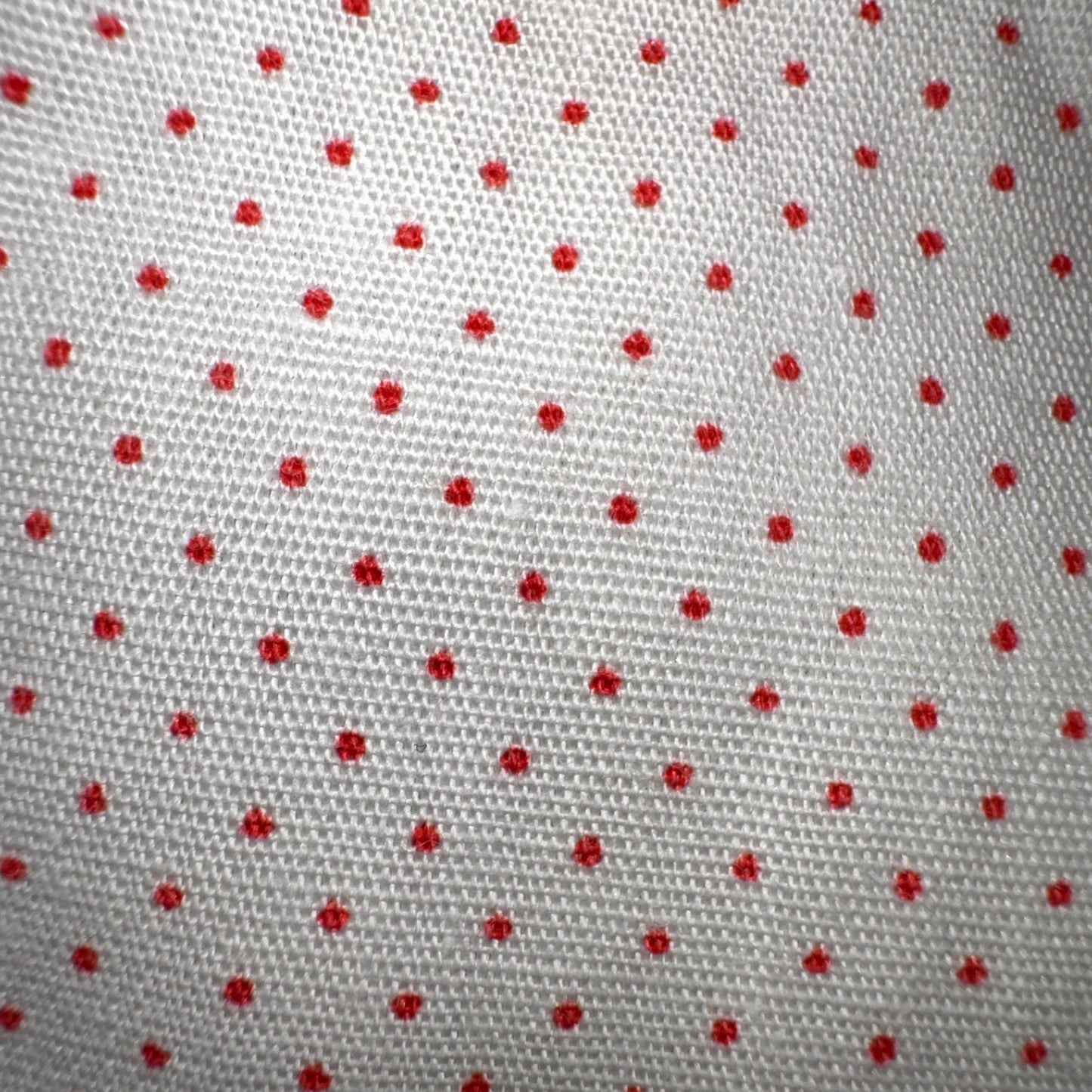 Vtg 40s 50s Penneys Towncraft Dress Shirt Mens 15 Red Polka Dot White Crisp