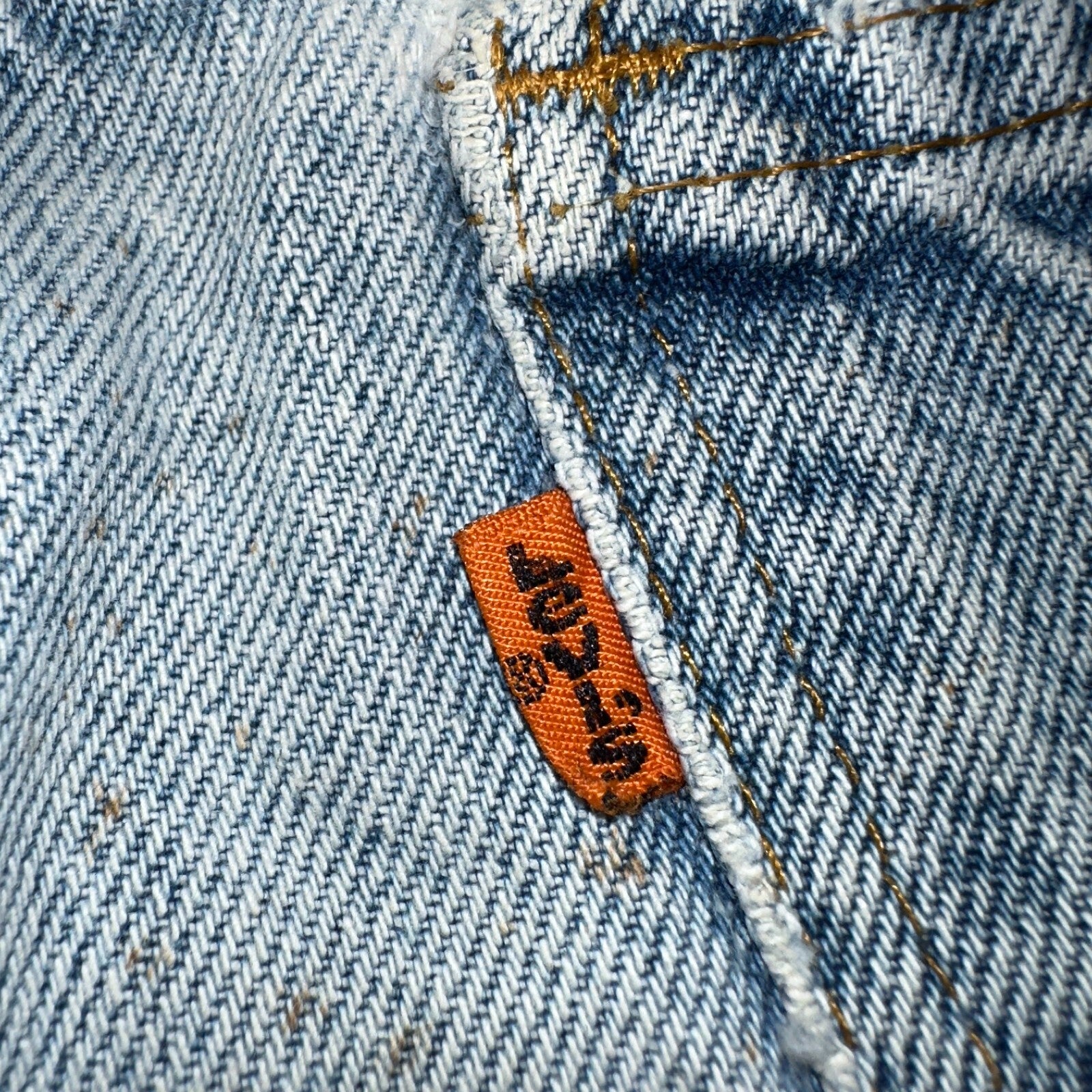 Levis 517 Vintage 80s USA Orange Tab Bootcut Flare Blue Worn Jeans Act 34x31