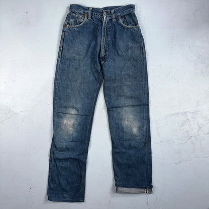 Levis 701 Big E Vintage 50s Redline Hidden Rivets USA 1950s Jeans 501 Act 26x29