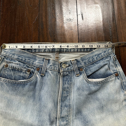 Levis Vintage 80s Redline Selvedge USA 501 XX Jeans Light Wash 32x36 Act 29x31