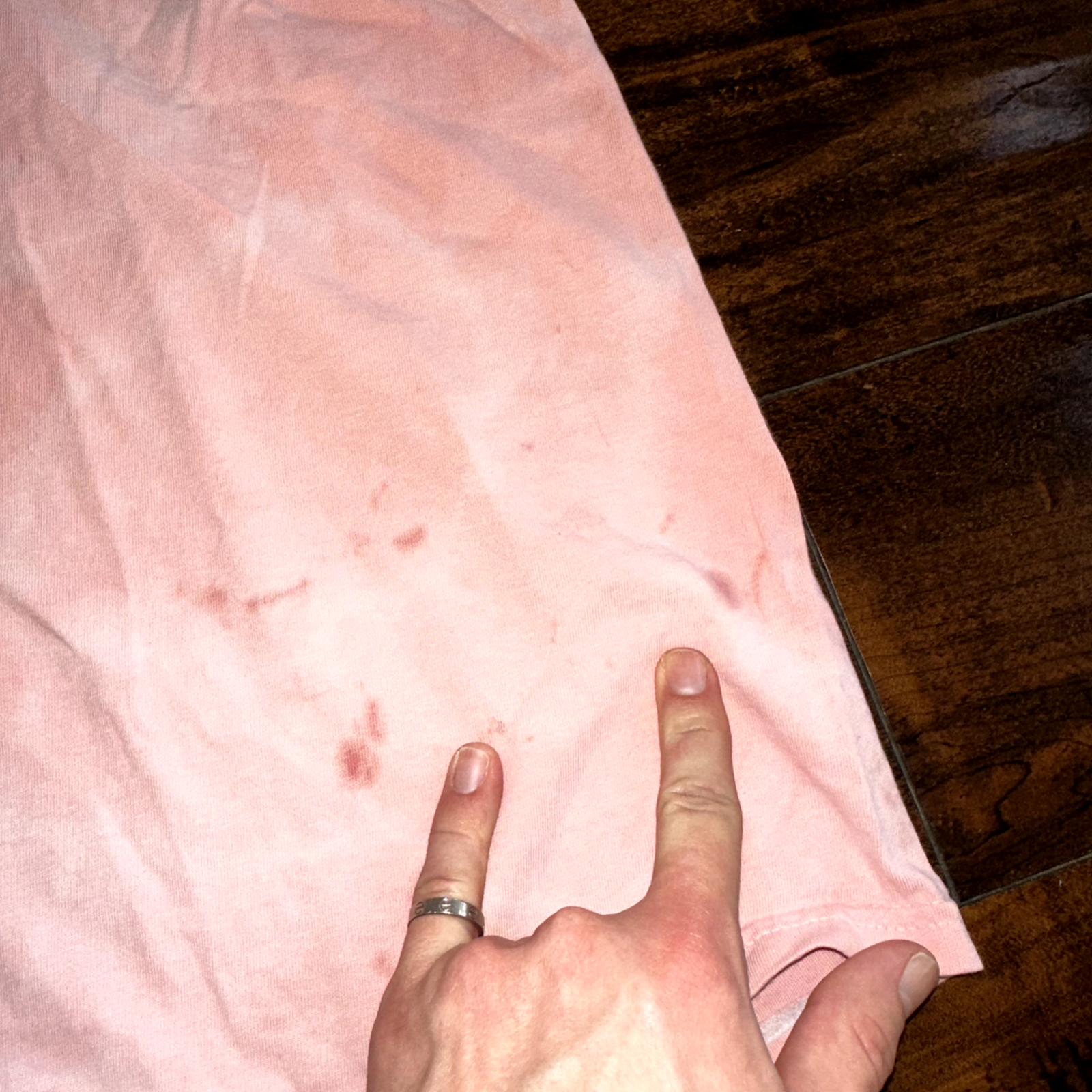 Nike Overyded Pink Y2K Vintage T Shirt Thrashed Heavy Wear Basic Center Swoosh