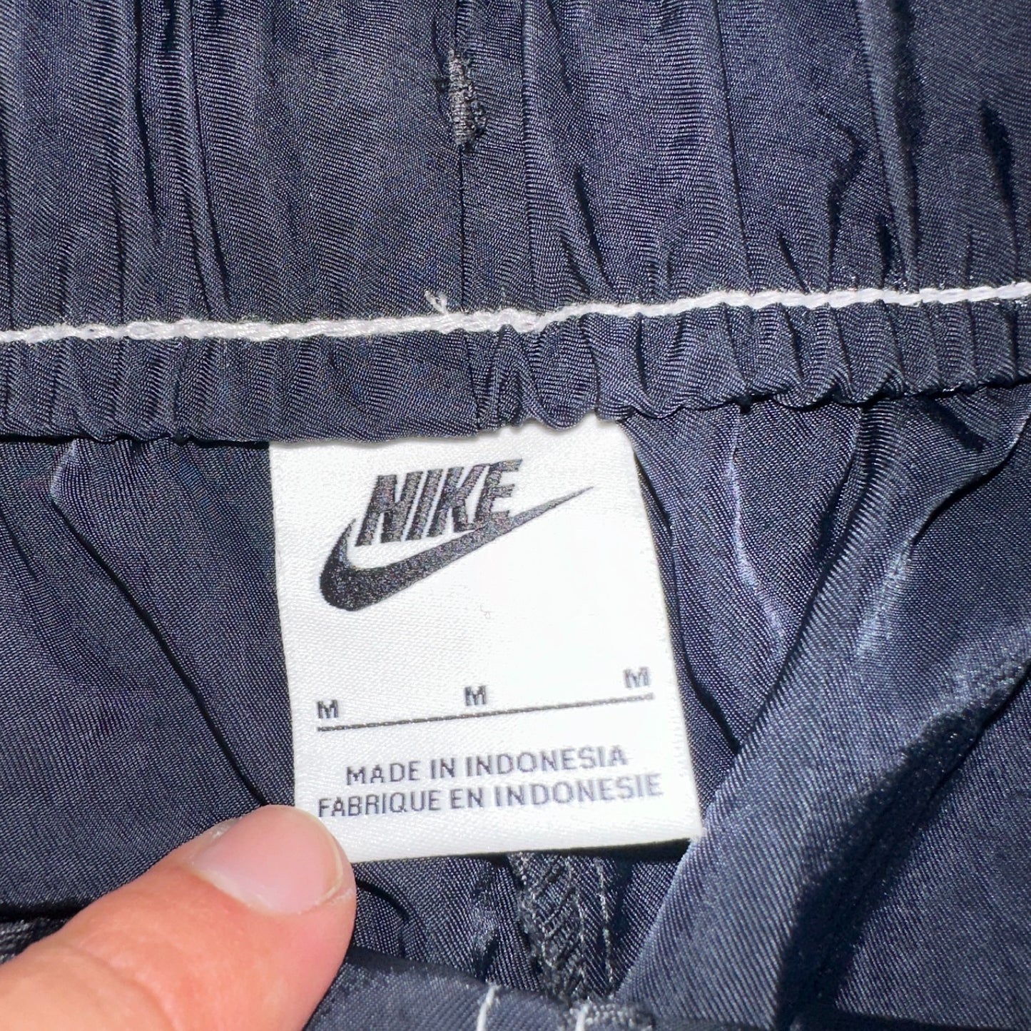 Nike Sportswear Swoosh Baggy Track Pants Womens M High Rise DM6209-010 Black