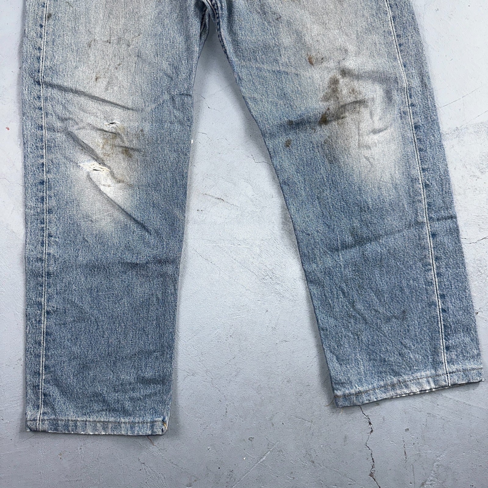 Levis 501 Vintage 90s Mex XX Straight Leg Jeans Blue Light Wash 36x30 Act 35x25