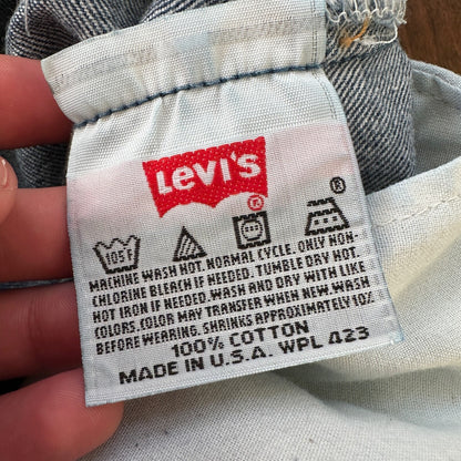 VTG Levis 501 XX Button Fly 90s USA Jeans Denim Straight Capri 34x30 Act 30x26