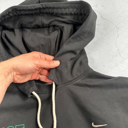 Nike After Hood Hoodie Sweatshirt Men's Size M Dri Fit West Basketball Black