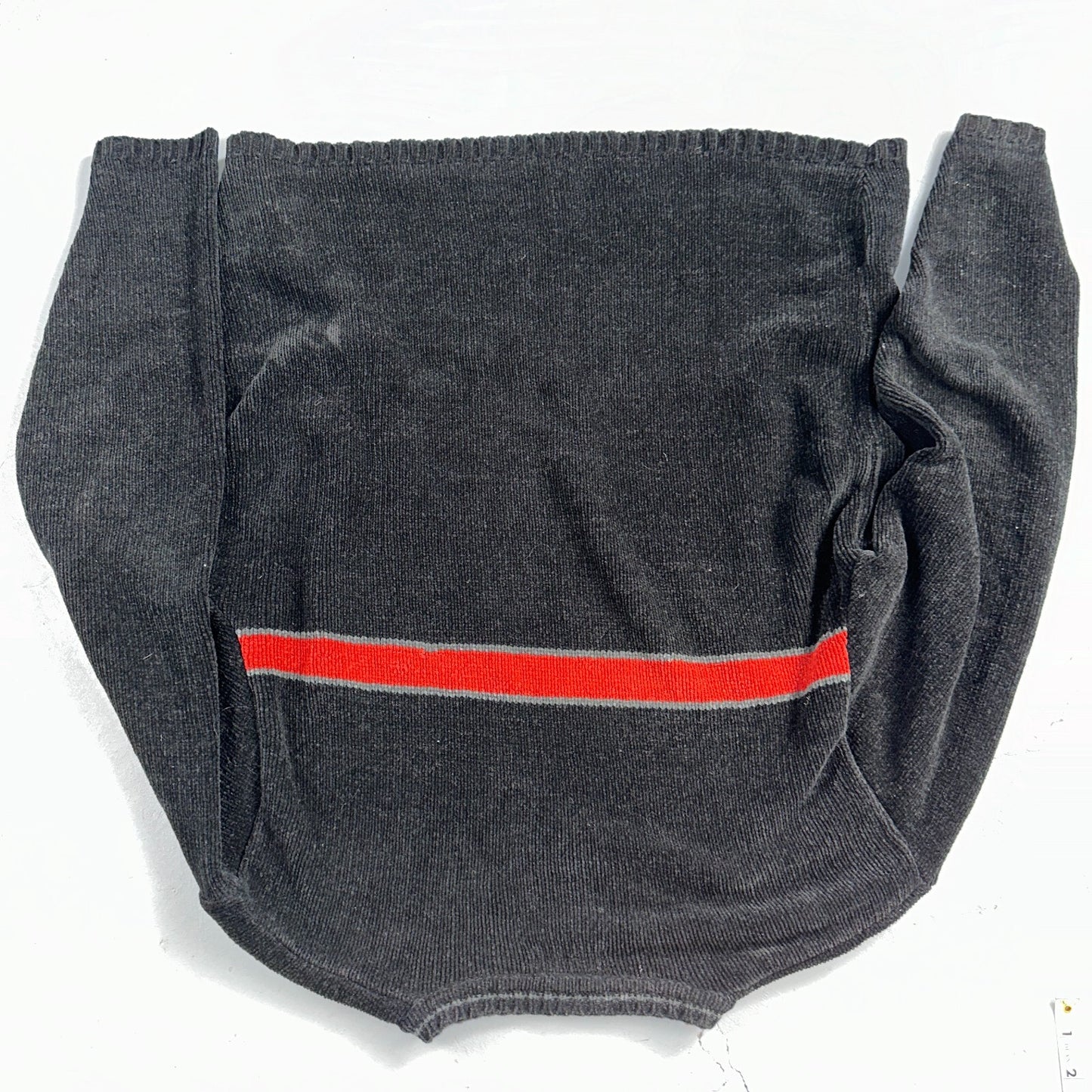 VTG Arizona Sweater Mens L Black Fleece Knit Pullover 2000s Streetwear Y2K Red