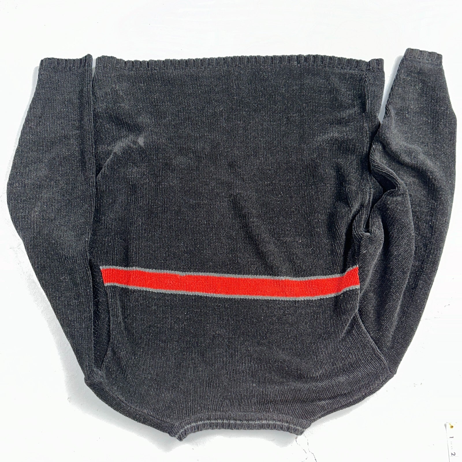 VTG Arizona Sweater Mens L Black Fleece Knit Pullover 2000s Streetwear Y2K Red