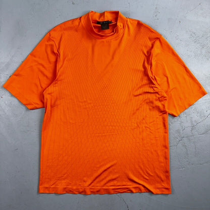 Nike Tiger Woods Polo Shirt Mens L Golf TW Performance Sun Orange VTG 90s Y2K