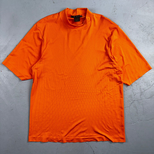 Nike Tiger Woods Polo Shirt Mens L Golf TW Performance Sun Orange VTG 90s Y2K