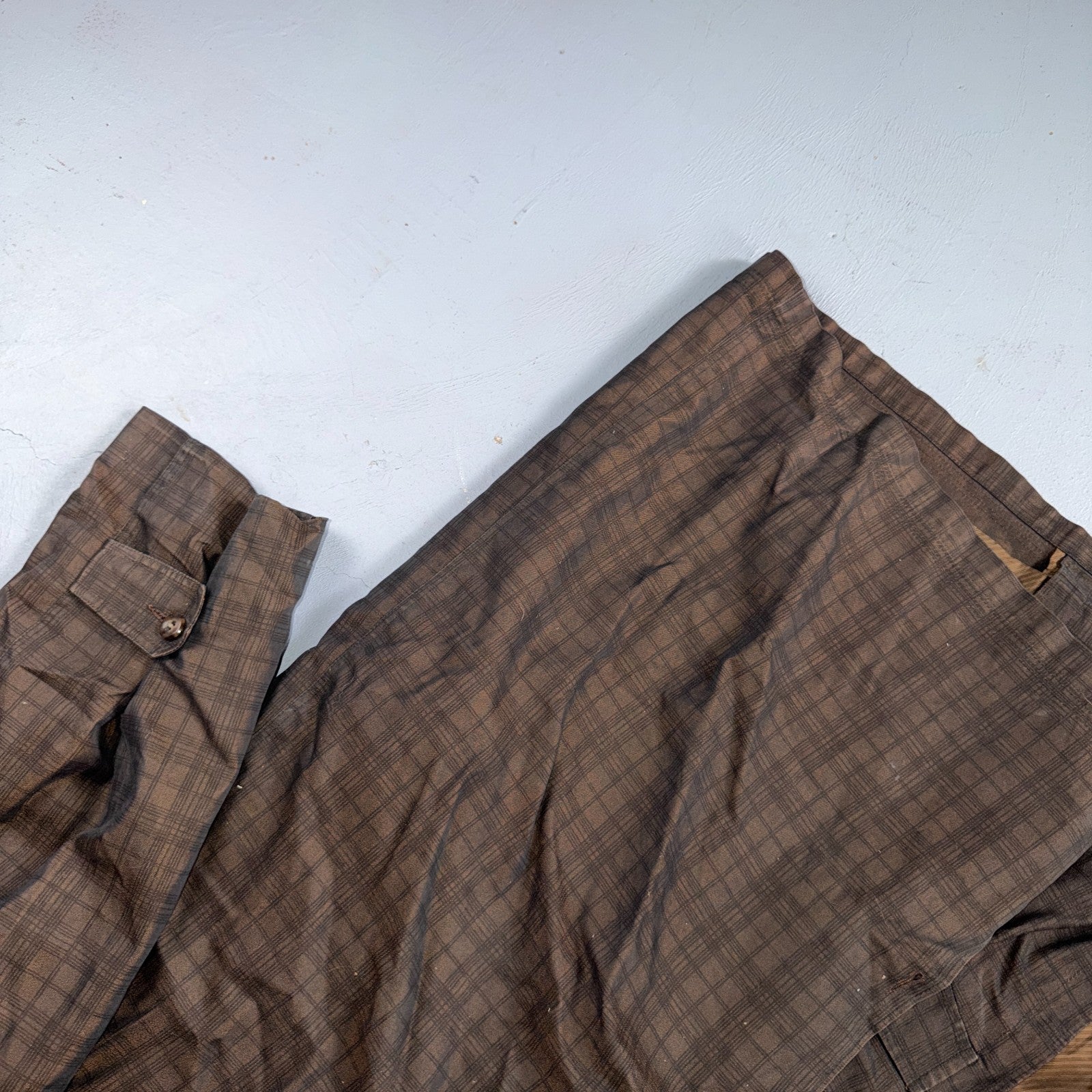 Vintage Size 42 All Weather Trench Coat Men Brown Button Rain Coat 1960s 60s