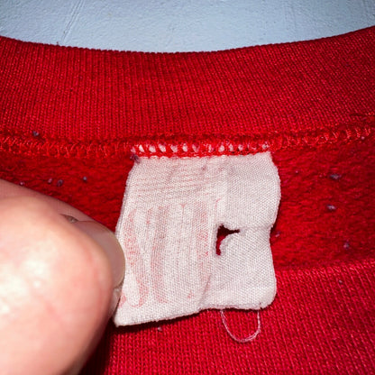 We The People USA VTG 90s Rap Crewneck Sweatshirt Red American Flag Patriotic