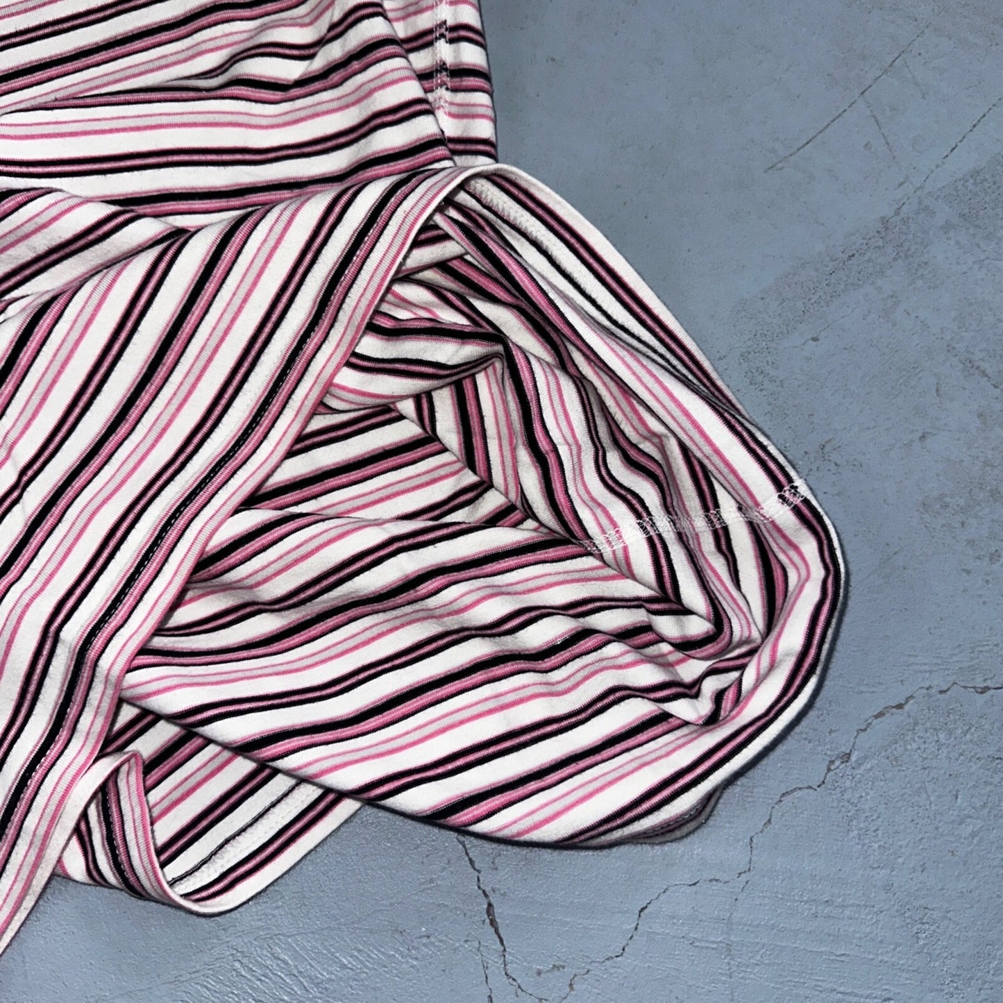 Nike Striped Y2K VTG T Shirt Womens Large Pink Purple Sports Cute Silver Tag